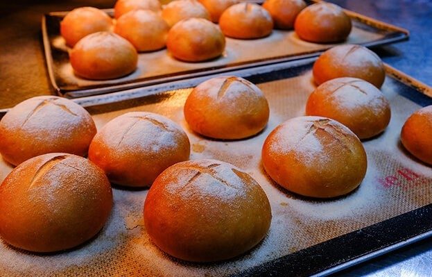 Freshly baked bread.